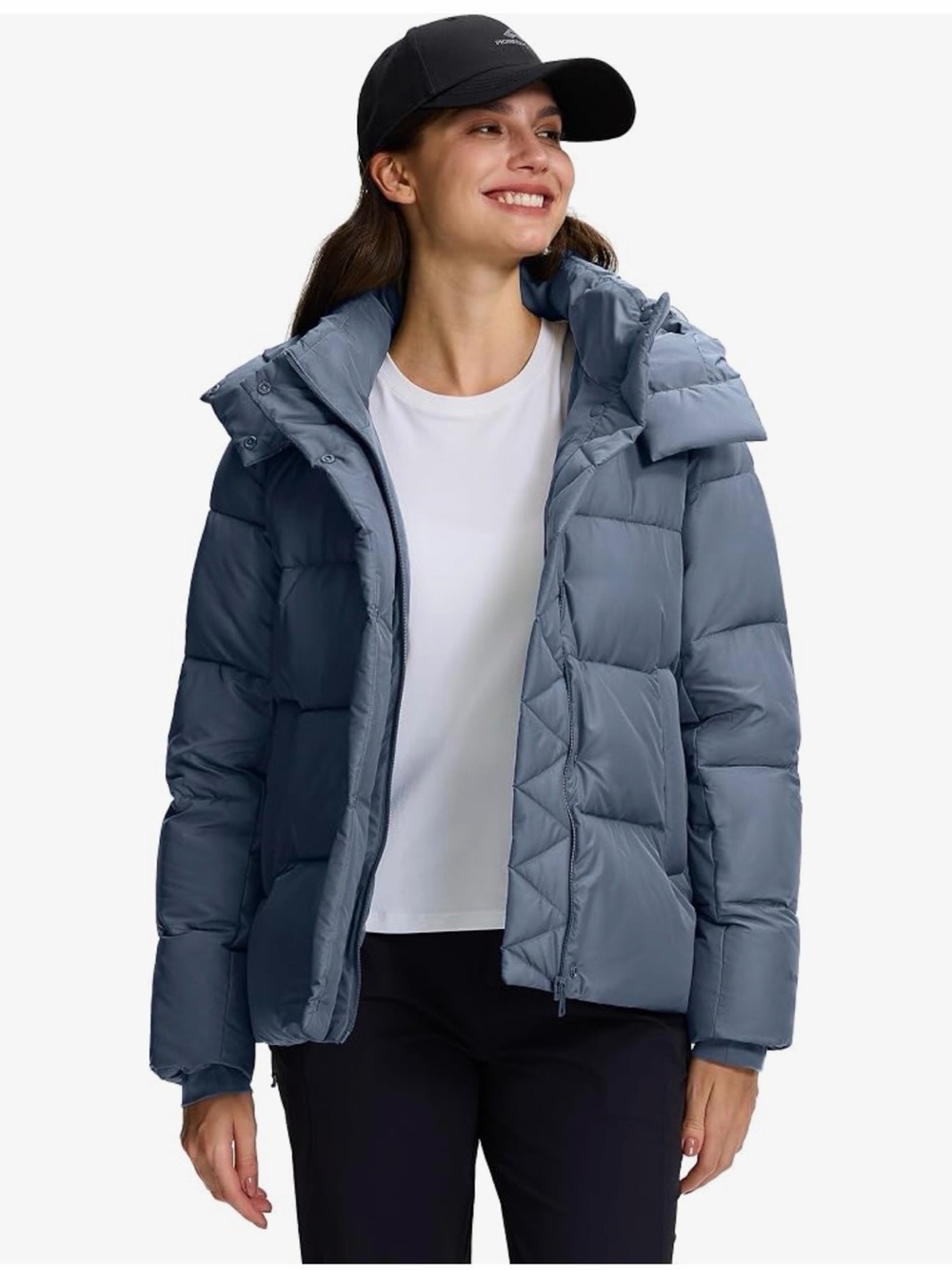Pioneer Camp Women's Quilted Puffer Jacket, Warm Winter Coat Size L